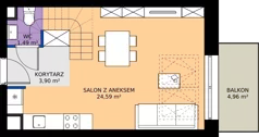 1 pokój, apartament 49,06 m², piętro 2, oferta nr 77, Marina Residence Puck, Puck, ul. Aleja Lipowa 4