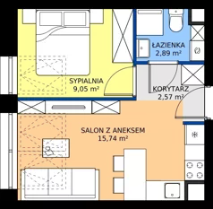 2 pokoje, apartament 30,25 m², piętro 2, oferta nr 81, Marina Residence Puck, Puck, ul. Aleja Lipowa 4