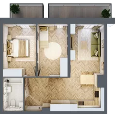 3 pokoje, apartament 60,48 m², piętro 1, oferta nr 7, Marina Residence Puck, Puck, ul. Aleja Lipowa 4