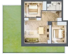 3 pokoje, apartament 48,14 m², parter, oferta nr 5, Marina Residence Puck, Puck, ul. Aleja Lipowa 4