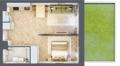 2 pokoje, apartament 39,15 m², parter, oferta nr 34, Marina Residence Puck, Puck, ul. Aleja Lipowa 4