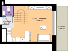 3 pokoje, apartament 55,91 m², piętro 2, oferta nr 22, Marina Residence Puck, Puck, ul. Aleja Lipowa 4