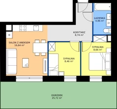 3 pokoje, apartament 46,96 m², parter, oferta nr 29, Marina Residence Puck, Puck, ul. Aleja Lipowa 4