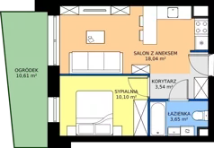 2 pokoje, apartament 35,33 m², parter, oferta nr 30, Marina Residence Puck, Puck, ul. Aleja Lipowa 4