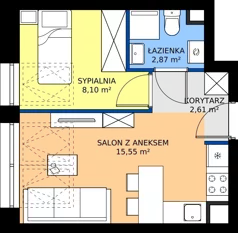 2 pokoje, apartament 29,13 m², piętro 2, oferta nr 80, Marina Residence Puck, Puck, ul. Aleja Lipowa 4