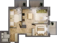 3 pokoje, apartament 54,54 m², piętro 2, oferta nr 19, Marina Residence Puck, Puck, ul. Aleja Lipowa 4