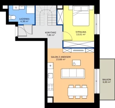 4 pokoje, apartament 82,84 m², piętro 2, oferta nr 62, Marina Residence Puck, Puck, ul. Aleja Lipowa 4