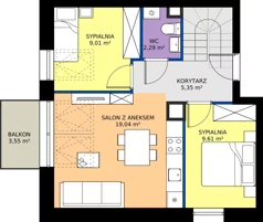 4 pokoje, apartament 64,02 m², piętro 2, oferta nr 25, Marina Residence Puck, Puck, ul. Aleja Lipowa 4