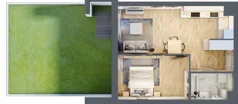 2 pokoje, mieszkanie 38,32 m², parter, oferta nr M7, Osiedle Wędrowna bud. B1, Lublin, Sławin, ul. Wędrowna