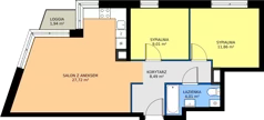 3 pokoje, mieszkanie 61,09 m², piętro 2, oferta nr 2.11, Białoprądnicka Park, Kraków, Prądnik Biały, ul. Białoprądnicka 5