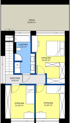 5 pokoi, mieszkanie 101,03 m², parter, oferta nr C9, Kosocicka Ambient, Kraków, Podgórze Duchackie, Piaski Wielkie, ul. Kosocicka