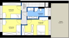 5 pokoi, mieszkanie 101,03 m², parter, oferta nr A25, Kosocicka Ambient, Kraków, Podgórze Duchackie, Piaski Wielkie, ul. Kosocicka