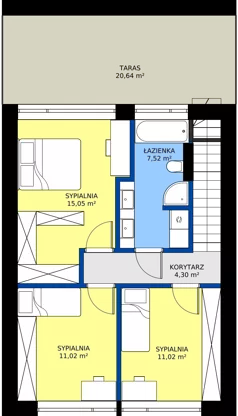5 pokoi, mieszkanie 101,03 m², parter, oferta nr C1, Kosocicka Ambient, Kraków, Podgórze Duchackie, Piaski Wielkie, ul. Kosocicka