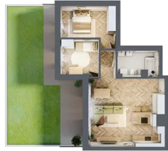 3 pokoje, apartament 67,10 m², parter, oferta nr 1, Ogrody Sukiennicze, Łódź, Śródmieście, ul. Rewolucji 1905r. 59B