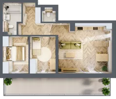 3 pokoje, apartament 64,80 m², piętro 1, oferta nr 4, Ogrody Sukiennicze, Łódź, Śródmieście, ul. Rewolucji 1905r. 59B