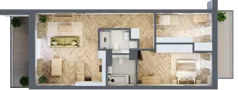 3 pokoje, apartament 76,10 m², piętro 6, oferta nr 68, Ogrody Sukiennicze, Łódź, Śródmieście, ul. Rewolucji 1905r. 59B