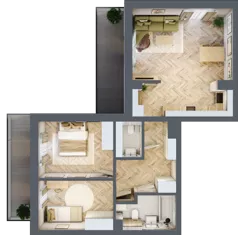 3 pokoje, apartament 68,80 m², piętro 2, oferta nr 22, Ogrody Sukiennicze, Łódź, Śródmieście, ul. Rewolucji 1905r. 59B