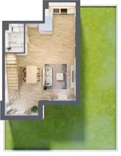 1 pokój, mieszkanie 75,38 m², parter, oferta nr B’.4, Osiedle Maureska, Toruń, Wrzosy, JAR, ul. Konrada Grasera 2 / Strobanda 6