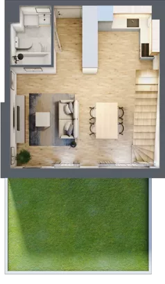 1 pokój, mieszkanie 67,54 m², parter, oferta nr B’.5, Osiedle Maureska, Toruń, Wrzosy, JAR, ul. Konrada Grasera 2 / Strobanda 6