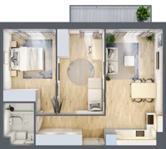 3 pokoje, mieszkanie 54,10 m², piętro 2, oferta nr C.39, Osiedle Maureska, Toruń, Wrzosy, JAR, ul. Konrada Grasera 2 / Strobanda 6
