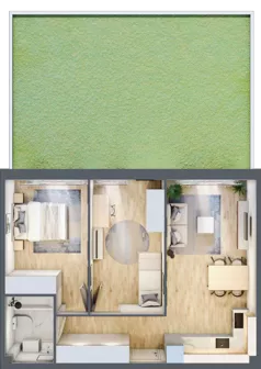 3 pokoje, mieszkanie 54,39 m², parter, oferta nr C.22, Osiedle Maureska, Toruń, Wrzosy, JAR, ul. Konrada Grasera 2 / Strobanda 6