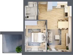 2 pokoje, mieszkanie 36,22 m², piętro 1, oferta nr C.35, Osiedle Maureska, Toruń, Wrzosy, JAR, ul. Konrada Grasera 2 / Strobanda 6