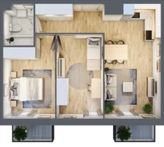 3 pokoje, mieszkanie 53,84 m², piętro 2, oferta nr D.42, Osiedle Maureska, Toruń, Wrzosy, JAR, ul. Konrada Grasera 2 / Strobanda 6