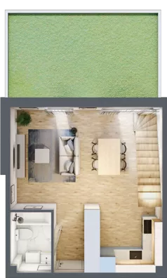 1 pokój, mieszkanie 68,59 m², parter, oferta nr D.28, Osiedle Maureska, Toruń, Wrzosy, JAR, ul. Konrada Grasera 2 / Strobanda 6