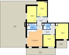 4 pokoje, mieszkanie 94,36 m², piętro 3, oferta nr 16, Apartamenty Kasprzaka, Olsztyn, Kościuszki, ul. Kasprzaka 1