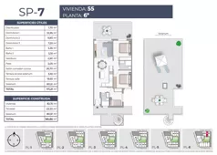 4 pokoje, mieszkanie 82,15 m², piętro 6, oferta nr 55, Av. de las Habaneras, Torrevieja, Av. de las Habaneras