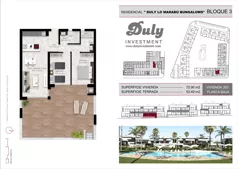 3 pokoje, mieszkanie 72,90 m², parter, oferta nr 303, Lo Marabu, Quesada, c. Gijon