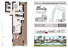 3 pokoje, mieszkanie 78,11 m², parter, oferta nr 304, Lo Marabu, Quesada, c. Gijon