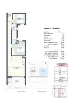 3 pokoje, mieszkanie 53,10 m², piętro 5, oferta nr 5D, Avda. de las Habaneras, Torrevieja, Av. de las Habaneras