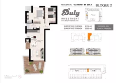 3 pokoje, apartament 81,32 m², piętro 1, oferta nr 205, LA HOYA BY DULY, Torrevieja, c. Lagos de Covadonga