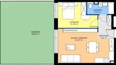 2 pokoje, mieszkanie 45,55 m², piętro 1, oferta nr M13B, Leśne Tarasy III B, Zalasewo, ul. Jana Heweliusza