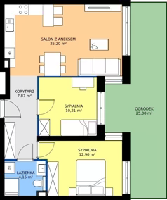 3 pokoje, mieszkanie 60,33 m², parter, oferta nr M6B, Leśne Tarasy III B, Zalasewo, ul. Jana Heweliusza