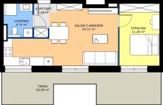 2 pokoje, mieszkanie 41,96 m², piętro 2, oferta nr M24B, Leśne Tarasy III B, Zalasewo, ul. Jana Heweliusza