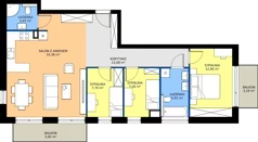 4 pokoje, mieszkanie 83,55 m², piętro 1, oferta nr M10B, Leśne Tarasy III B, Zalasewo, ul. Jana Heweliusza
