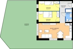 3 pokoje, mieszkanie 57,86 m², parter, oferta nr M3B, Leśne Tarasy III B, Zalasewo, ul. Jana Heweliusza