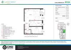 3 pokoje, mieszkanie 61,97 m², piętro 1, oferta nr M10A, Leśne Tarasy III, Zalasewo, ul. Jana Heweliusza 14A