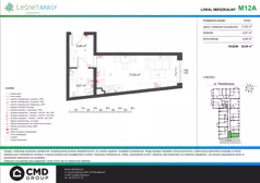 1 pokój, mieszkanie 26,90 m², piętro 1, oferta nr M12A, Leśne Tarasy III, Zalasewo, ul. Jana Heweliusza 14A
