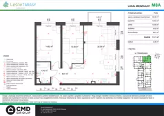 3 pokoje, mieszkanie 71,71 m², piętro 1, oferta nr M8A, Leśne Tarasy III, Zalasewo, ul. Jana Heweliusza 14A