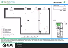 Lokal użytkowy 74,36 m², oferta nr US1A, Leśne Tarasy - lokale usługowe, Zalasewo, ul. Jana Heweliusza 14A