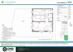 3 pokoje, mieszkanie 57,42 m², piętro 1, oferta nr M14B, Leśne Tarasy III B, Zalasewo, ul. Jana Heweliusza