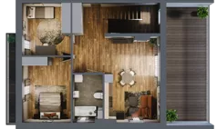 3 pokoje, mieszkanie 125,89 m², piętro 1, oferta nr M44, Osiedle Bliskie, Domaszowice, ul. Mokra