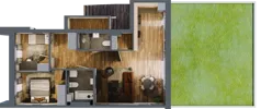 3 pokoje, mieszkanie 73,11 m², parter, oferta nr M31, Osiedle Bliskie, Domaszowice, ul. Mokra