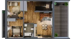 3 pokoje, mieszkanie 121,15 m², piętro 1, oferta nr M32, Osiedle Bliskie, Domaszowice, ul. Mokra