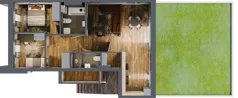 3 pokoje, mieszkanie 73,11 m², parter, oferta nr M33, Osiedle Bliskie, Domaszowice, ul. Mokra