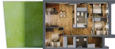 4 pokoje, mieszkanie 89,13 m², parter, oferta nr M45, Osiedle Bliskie, Domaszowice, ul. Mokra
