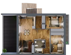 3 pokoje, mieszkanie 110,31 m², piętro 1, oferta nr M46, Osiedle Bliskie, Domaszowice, ul. Mokra